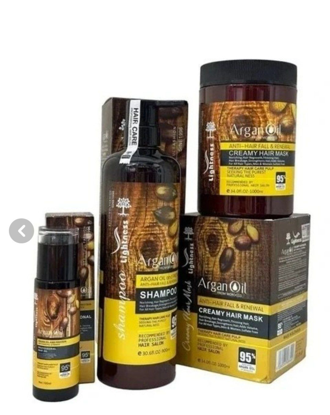 پک3 عددی لایتنس حاوی شامپو و ماسک مو و روغن آرگان اسلواکی