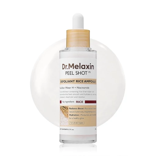 1775322219_5937157696 سرم برنج لایهبردار پیل شات دکتر ملاکسین 80 میل Dr.Melaxin Peel Shot Exfoliant White Rice Ampoule - تصویر 1